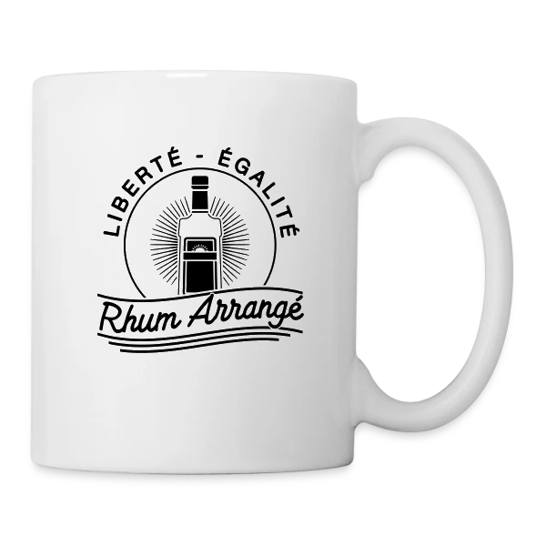 Liberté, Égalité, Rhum Arrangé : Le T-Shirt Fun sur Mug blanc