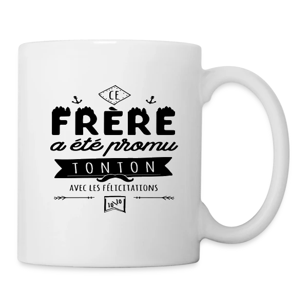 Bientôt Tonton Génial sur Mug blanc