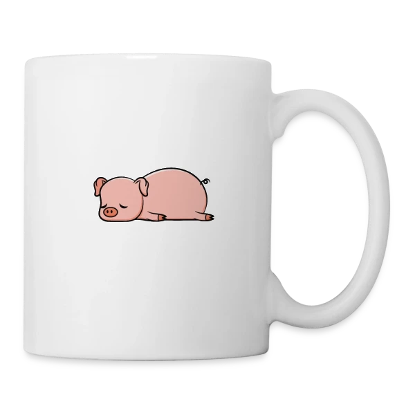 Petit Cochon Dodo sur Mug blanc