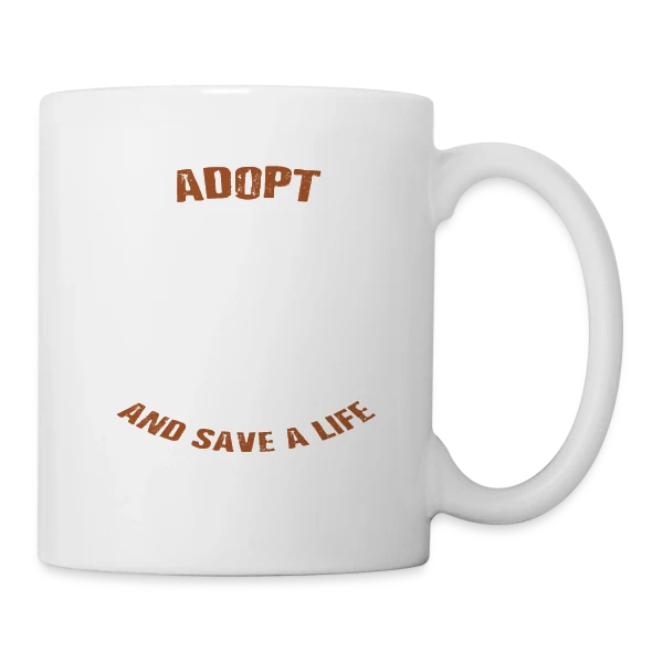Adopte un Chat, Sauve une Vie sur Mug blanc