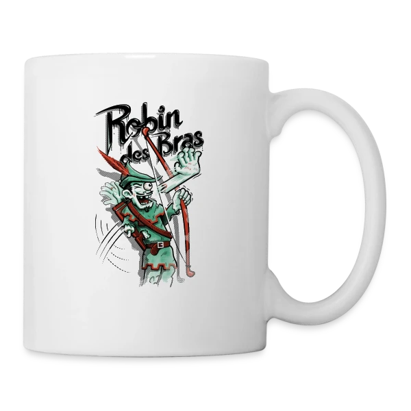 Robin des Bras : Archer Zombie Déjanté sur Mug blanc