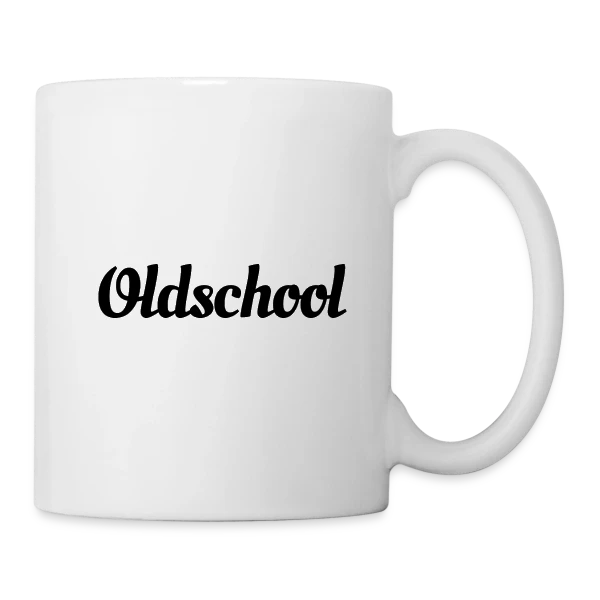 Typographie "Oldschool" Rétro sur Mug blanc
