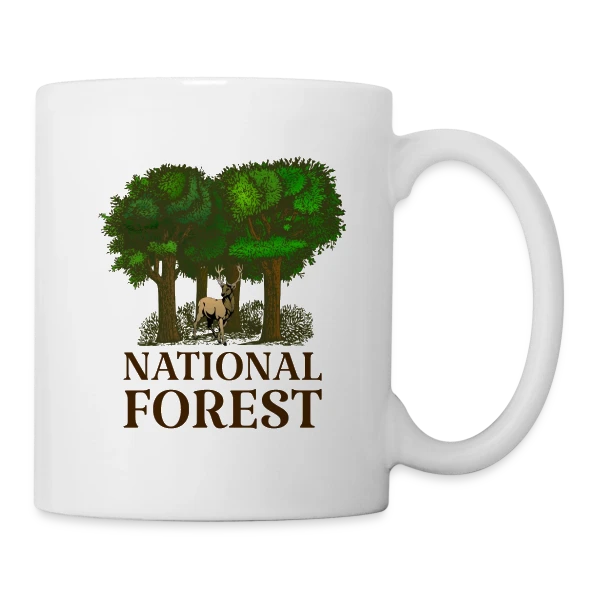 Emblème Forêt Nationale sur Mug blanc