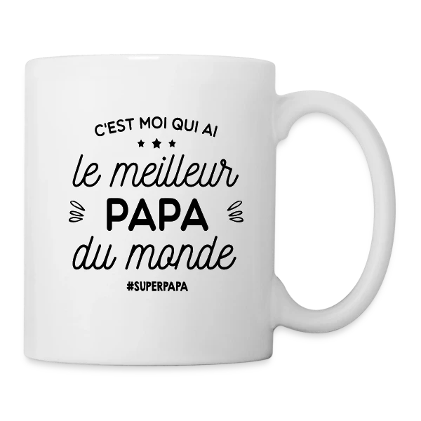 Le Meilleur Papa du Monde sur Mug blanc
