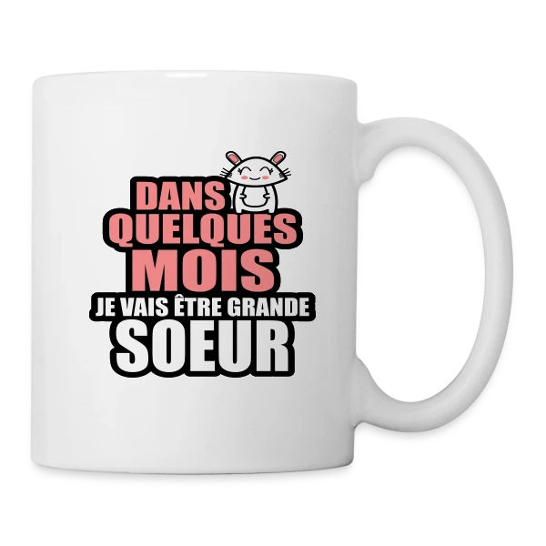 Future Grande-Sœur : L'Annonce Tendre sur Mug blanc