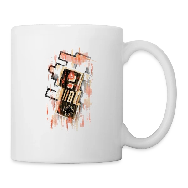 Manette Rétro Floue NES sur Mug blanc