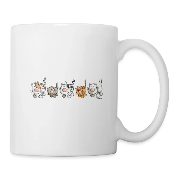 Chats Amusants - Les Félins Rigolos sur Mug blanc