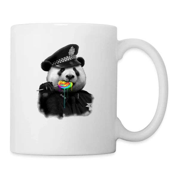 Panda Gourmand : Sucette Addict sur Mug blanc