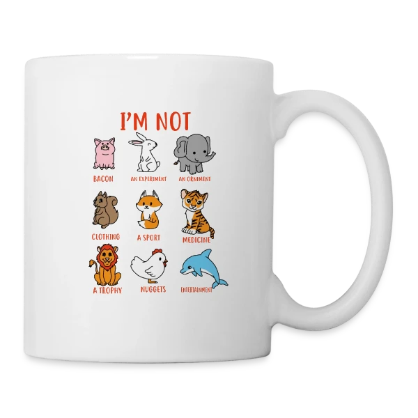 Animaux Mignons Protection sur Mug blanc