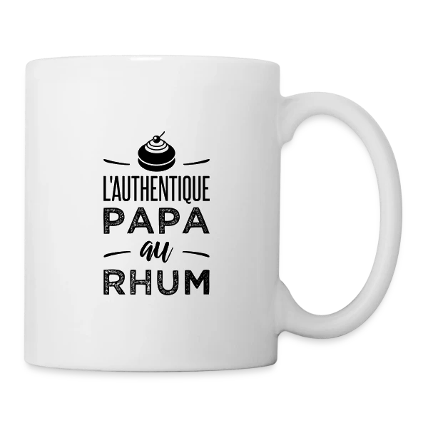 L'Authentique Papa au Rhum sur Mug blanc