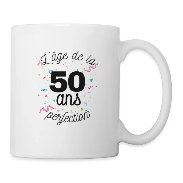 50 ans : L'Âge de la Perfection sur Mug blanc
