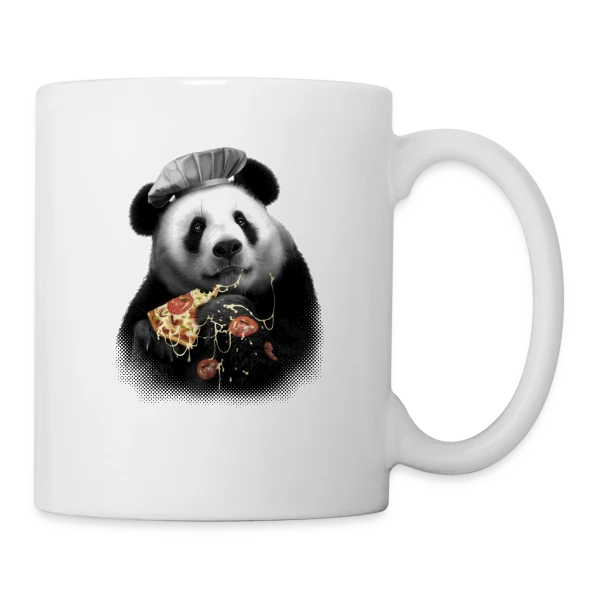 Panda Pizza : La Pause Gourmande sur Mug blanc