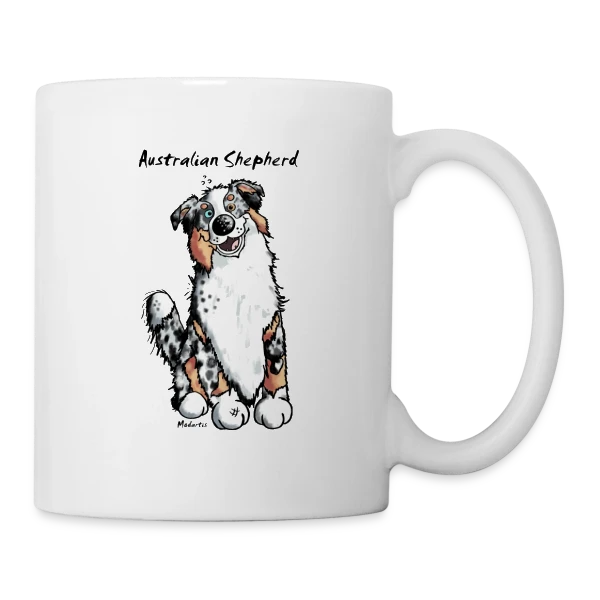 Berger Australien Amusant sur Mug blanc