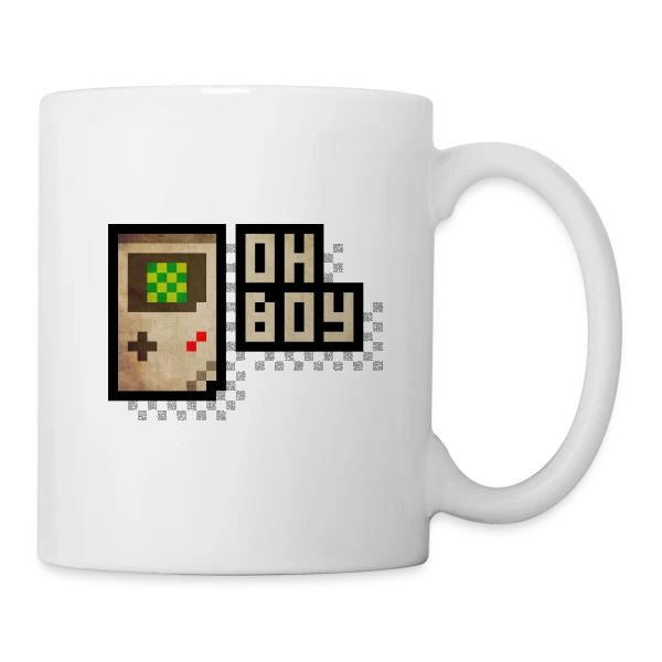 Console Rétro-Gaming Oh Boy ! - Pixel Art 90s sur Mug blanc