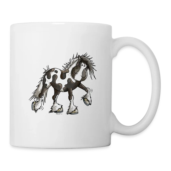 Taciana, la Jument Irish Tinker sur Mug blanc