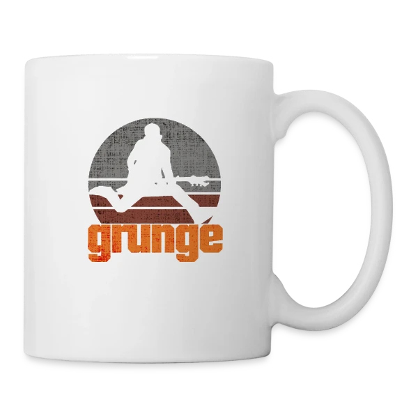 Guitariste Grunge Rétro sur Mug blanc