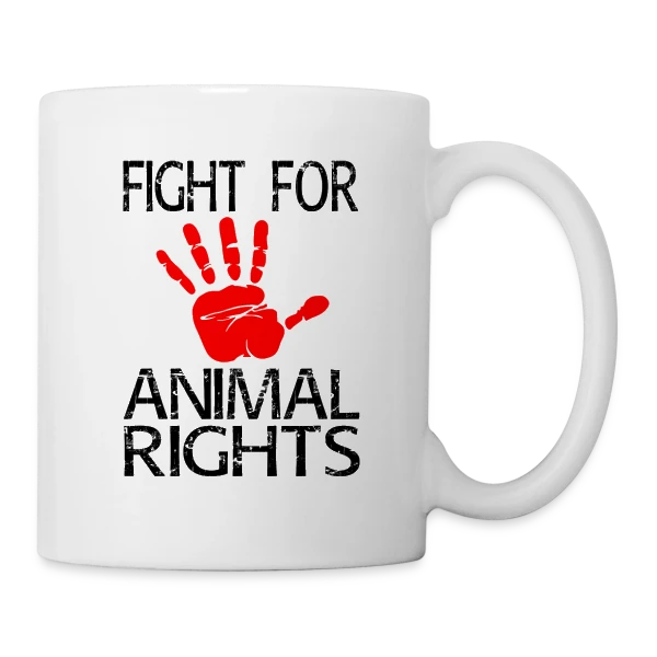 Défense Droits Animaux sur Mug blanc