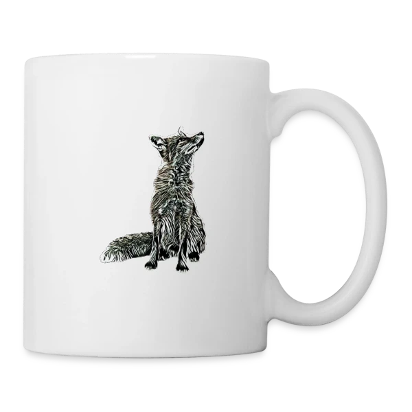Renard Réaliste Élégant sur Mug blanc