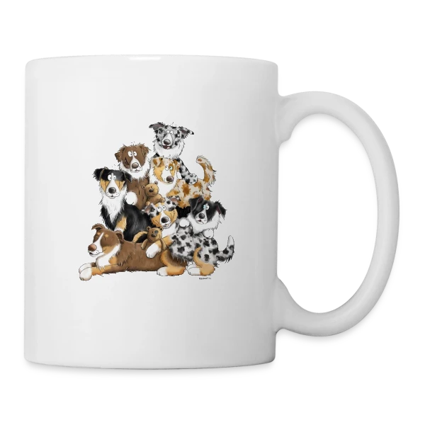 Berger Australien Rigolo : Le Chaos Adorable sur Mug blanc