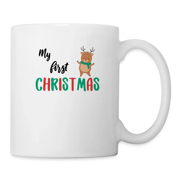Mon Premier Noël : Design Adorable pour Bébé sur Mug blanc