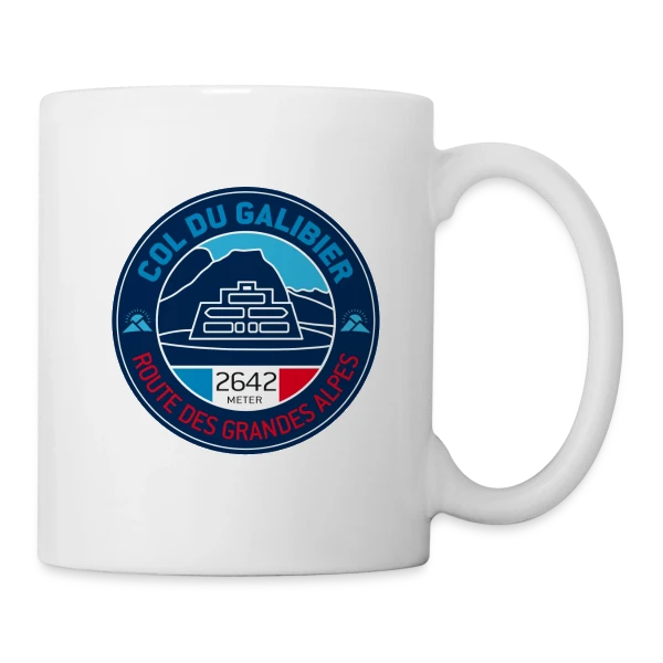 Col du Galibier - Le Sommet Mythique sur Mug blanc