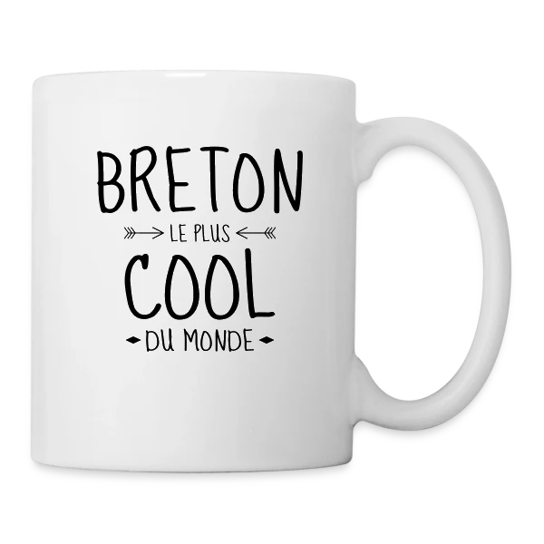 Breton le Plus Cool du Monde sur Mug blanc