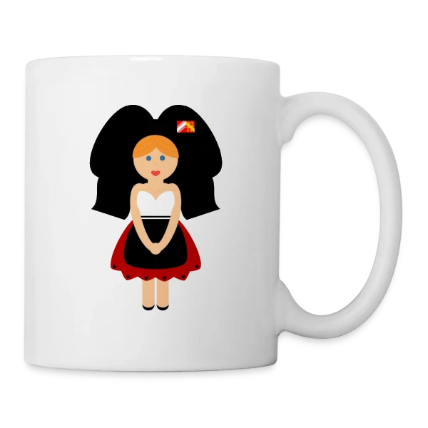 Petite Alsacienne Mignonne sur Mug blanc