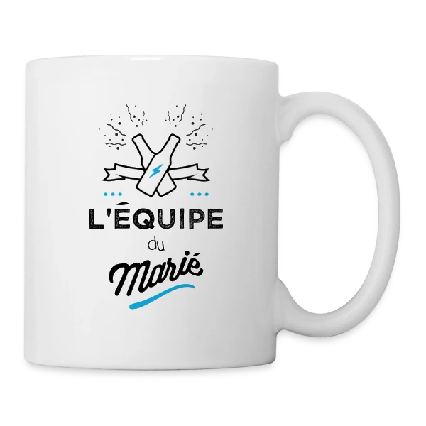 EVG L'Équipe du Marié sur Mug blanc