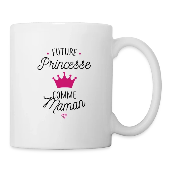 Future Princesse comme Maman sur Mug blanc