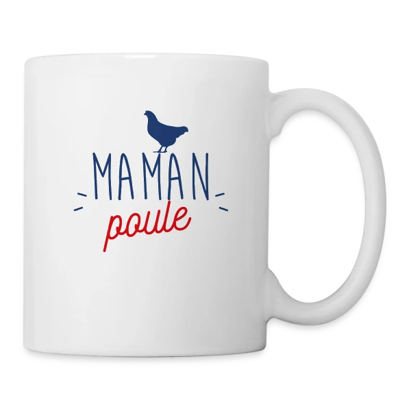 Maman Poule : L'Amour Protecteur d'une Mère sur Mug blanc