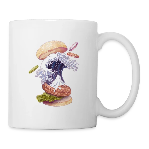 La Vague Gourmande de Kanagawa sur Mug blanc