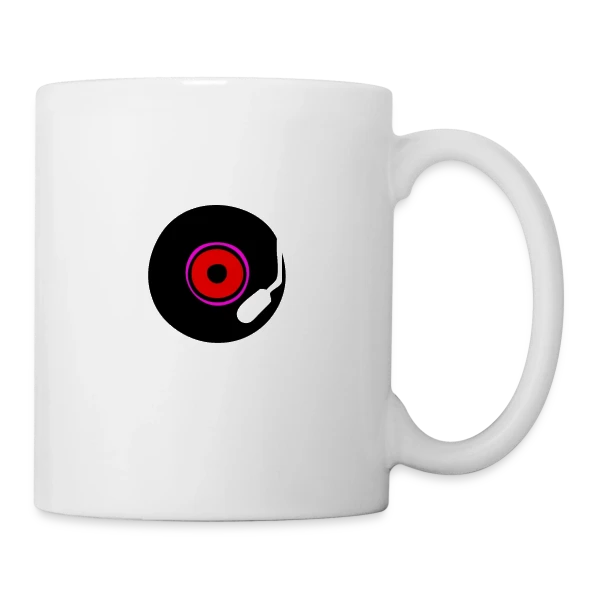 Disque Vinyle Old School 80s sur Mug blanc