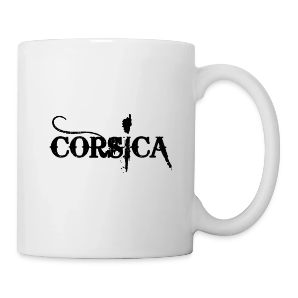Corsica Carte Grunge sur Mug blanc
