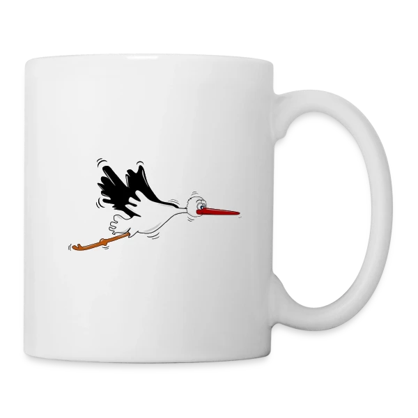 Cigogne d'Alsace Animal Emblématique sur Mug blanc