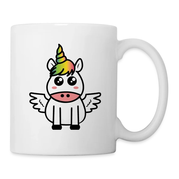 Licorne Kawaii : Féérique et Magique sur Mug blanc