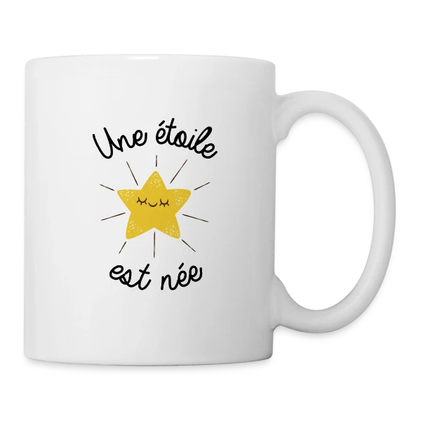 Une Étoile est Née sur Mug blanc