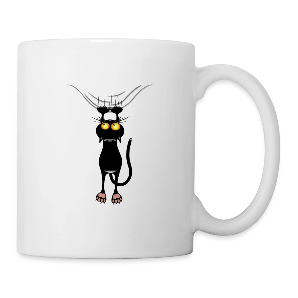 Chat Griffeur Amusant sur Mug blanc