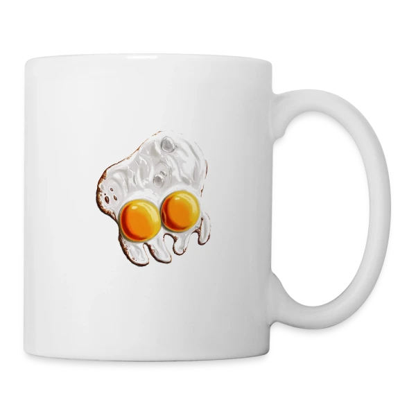 Poulpoplat : L'Œuf Poulpe Insolite sur Mug blanc
