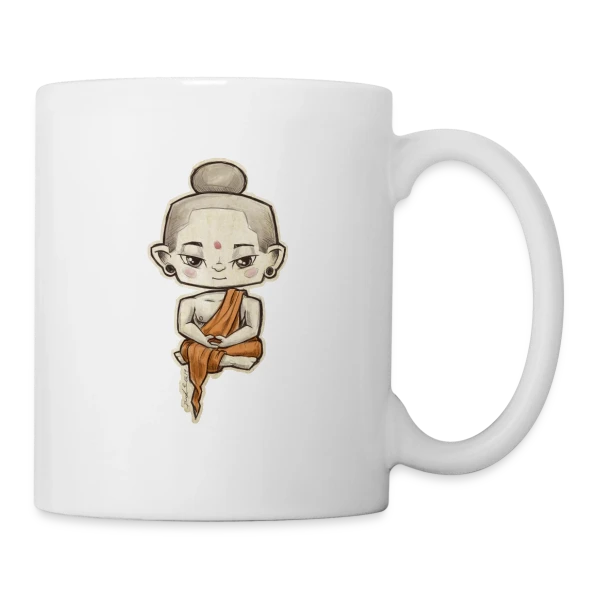 Petit Bouddha Zen sur Mug blanc