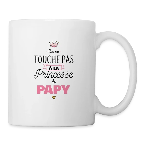 La Princesse de Papy sur Mug blanc