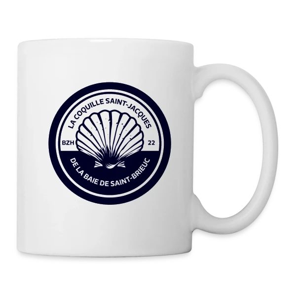 Coquille Saint-Jacques Baie de Saint-Brieuc sur Mug blanc