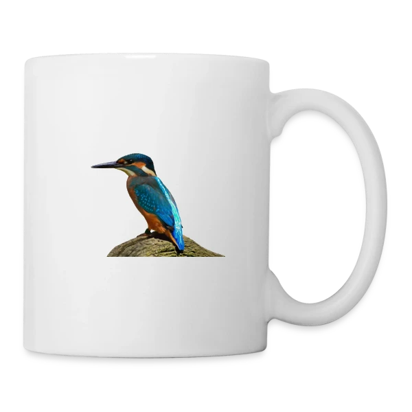 Martin-Pêcheur Majestueux sur Mug blanc