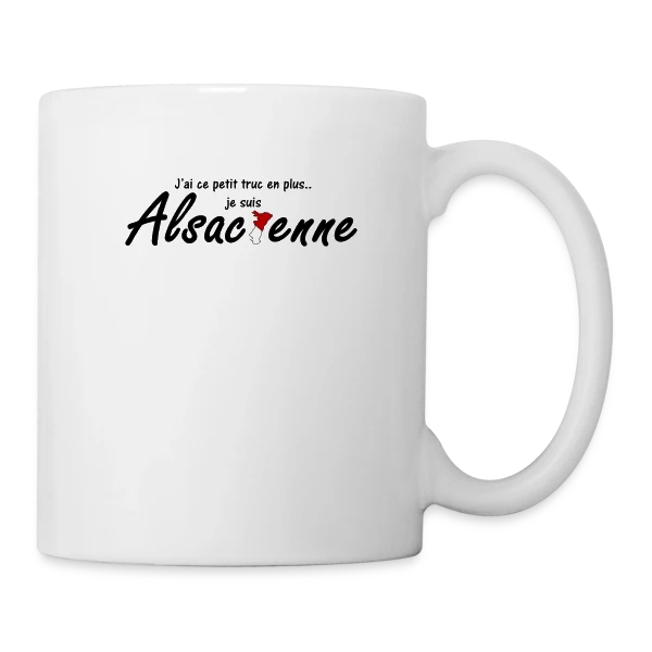 Je suis Alsacienne Humour sur Mug blanc