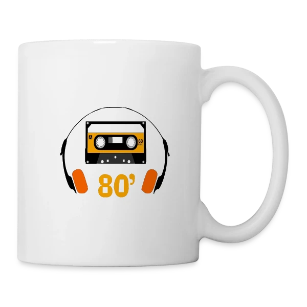 Cassette Années 80 sur Mug blanc
