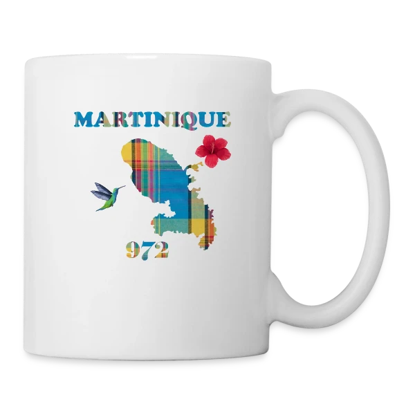 Martinique Madras 972 sur Mug blanc