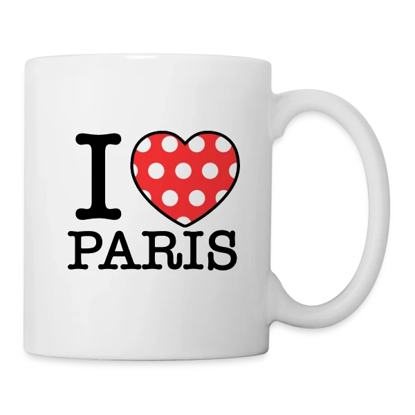 J'aime Paris Pois sur Mug blanc