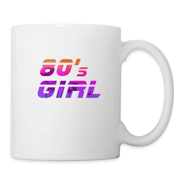 Fille Années 80 Tropicale sur Mug blanc