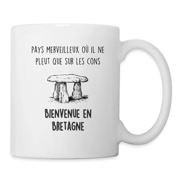 Bretagne Dolmen Humour sur Mug blanc