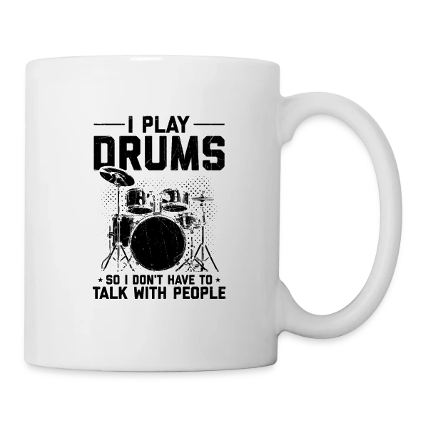 Batteur & Musicien Passionné sur Mug blanc