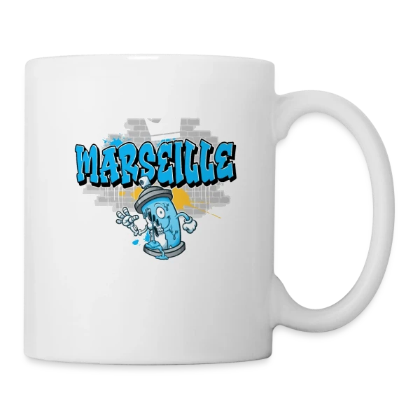 Marseille Street Art Graffiti sur Mug blanc